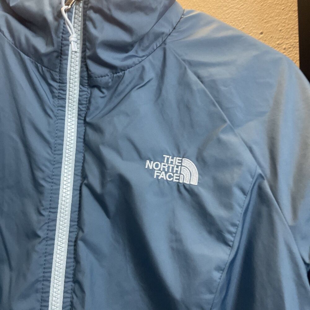 The North Face Womens Windbreaker Jacket Size Small Blue Full Zip Pockets - Picture 2 of 12